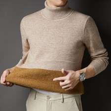 Velvet Warm Sweater Men Autumn/winter Thickened Turtleneck Sweater Pullover Tops