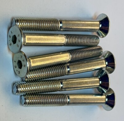 (6) M5-0.80x40mm Flat Head Countersunk Hex Socket Cap (24F65)
