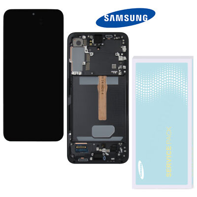 Original Samsung Galaxy S22 Plus S906B AMOLED Display Bildschirm Rahmen Schwarz
