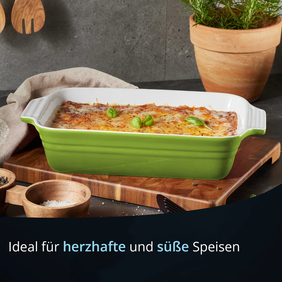 Moderne Auflaufform aus Keramik-Steingut für leckere Mahlzeiten - Bild 4 von 4