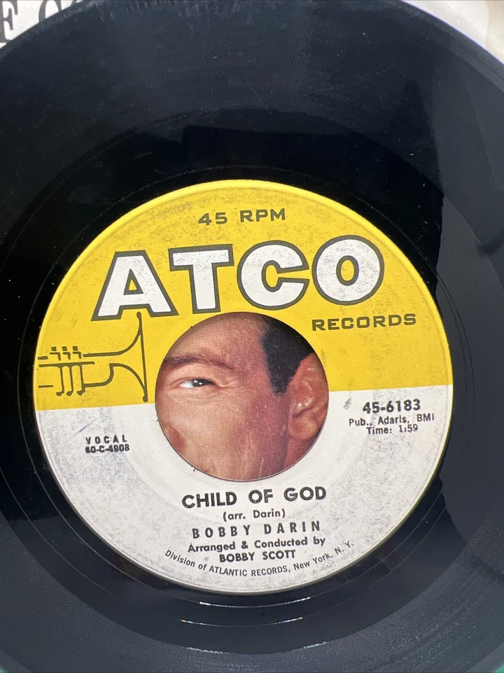 BOBBY DARIN- "CHRISTMAS AULD LANG SYNE"/"CHILD OF GOD"- ATCO PICTURE SLEEVE VG+ Foto 3 de 4