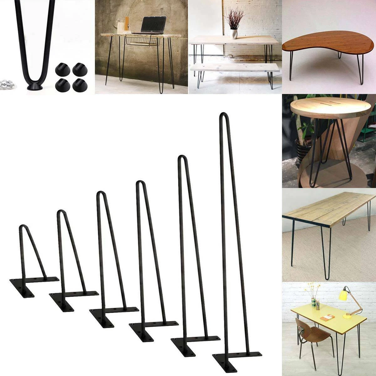 Black Coffee Table Hairpin Legs 8