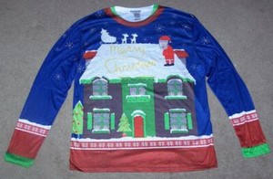 santa peeing christmas sweater