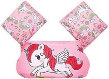 Kids Toddler Swim Life Jacket vest with Arm Harness Wings for Pool Beach pink