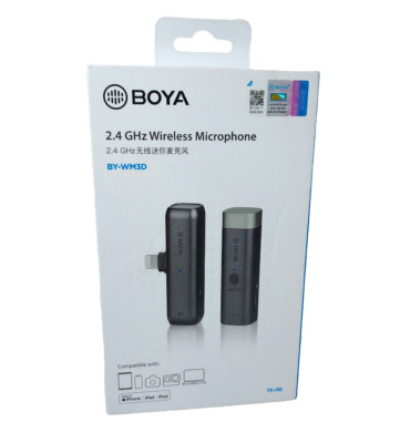 Open Box Boya BY-WM3D Digital Wireless Microphone for iOS Devices and Cameras