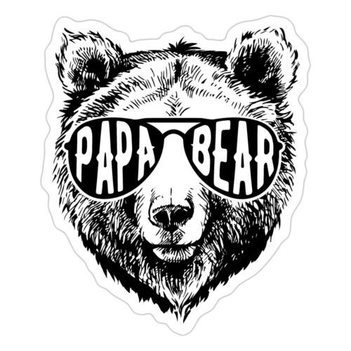 Papa Bear Fajne okulary przeciwsłoneczne Tata Naklejka Naklejka - Zdjęcie 1 z 3