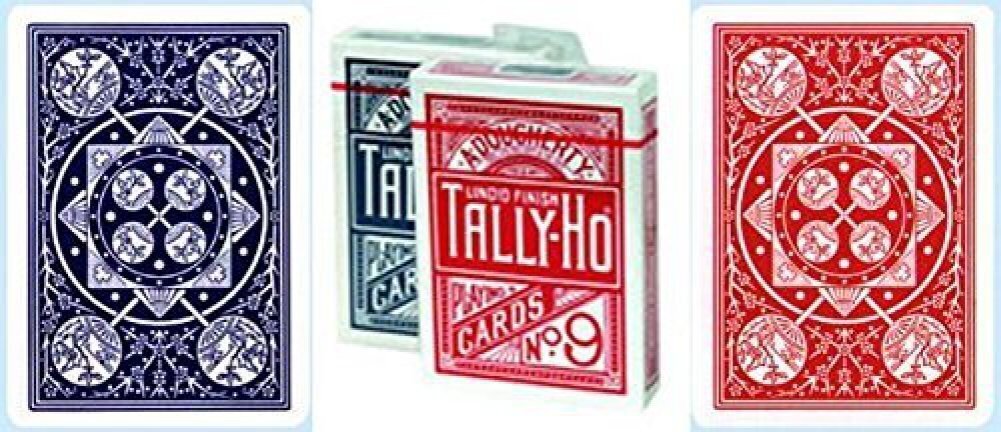 Tally Ho No.9 Fan Back Playing Cards 12 Deck Bundle (6 RED