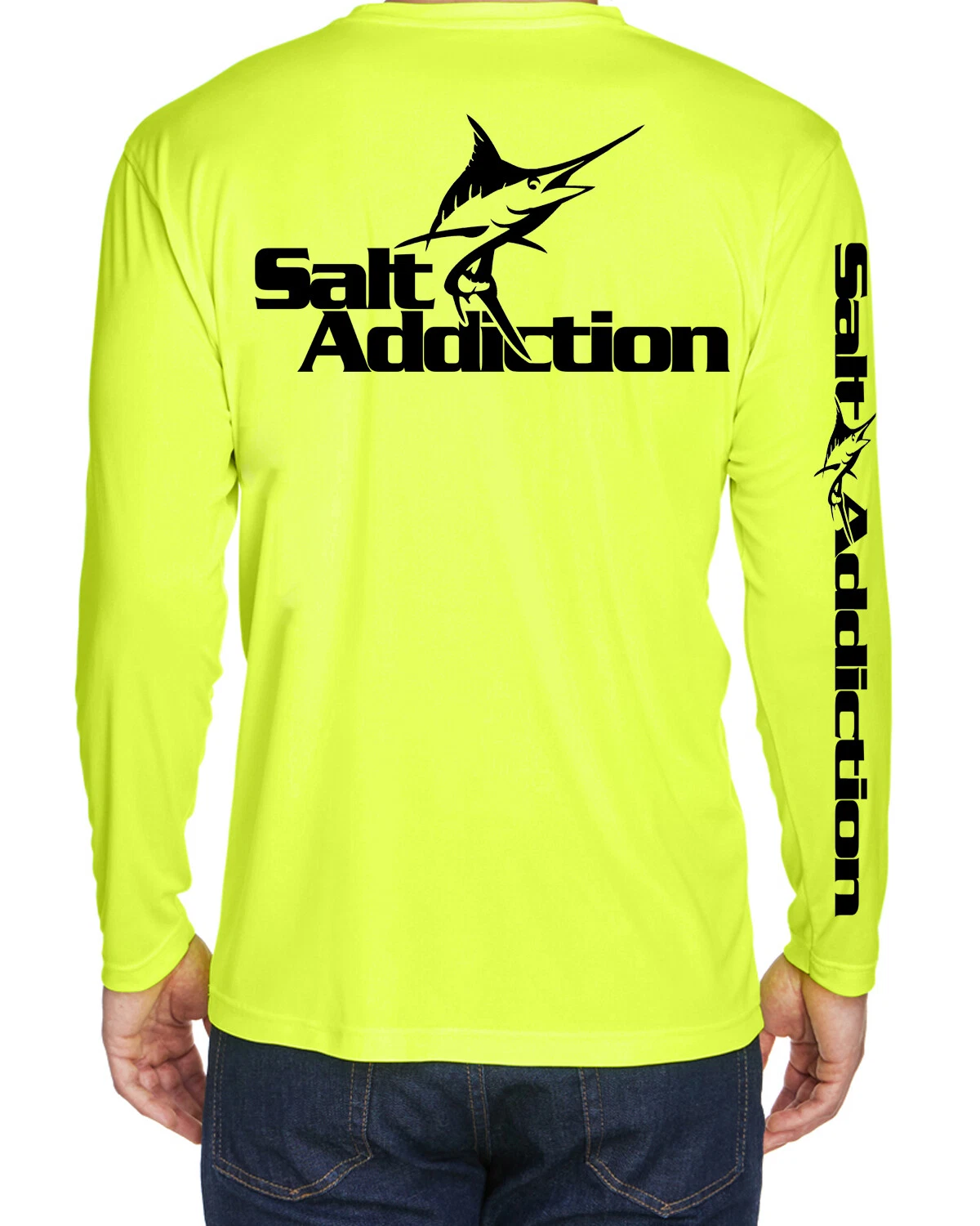Salt Addiction long sleeve microfiber performance Marlin fishing t shirt 30+ UV