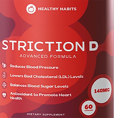 Striction D Advanced Formula Blood Health Support 60 Capsules Genuine StrictionD
