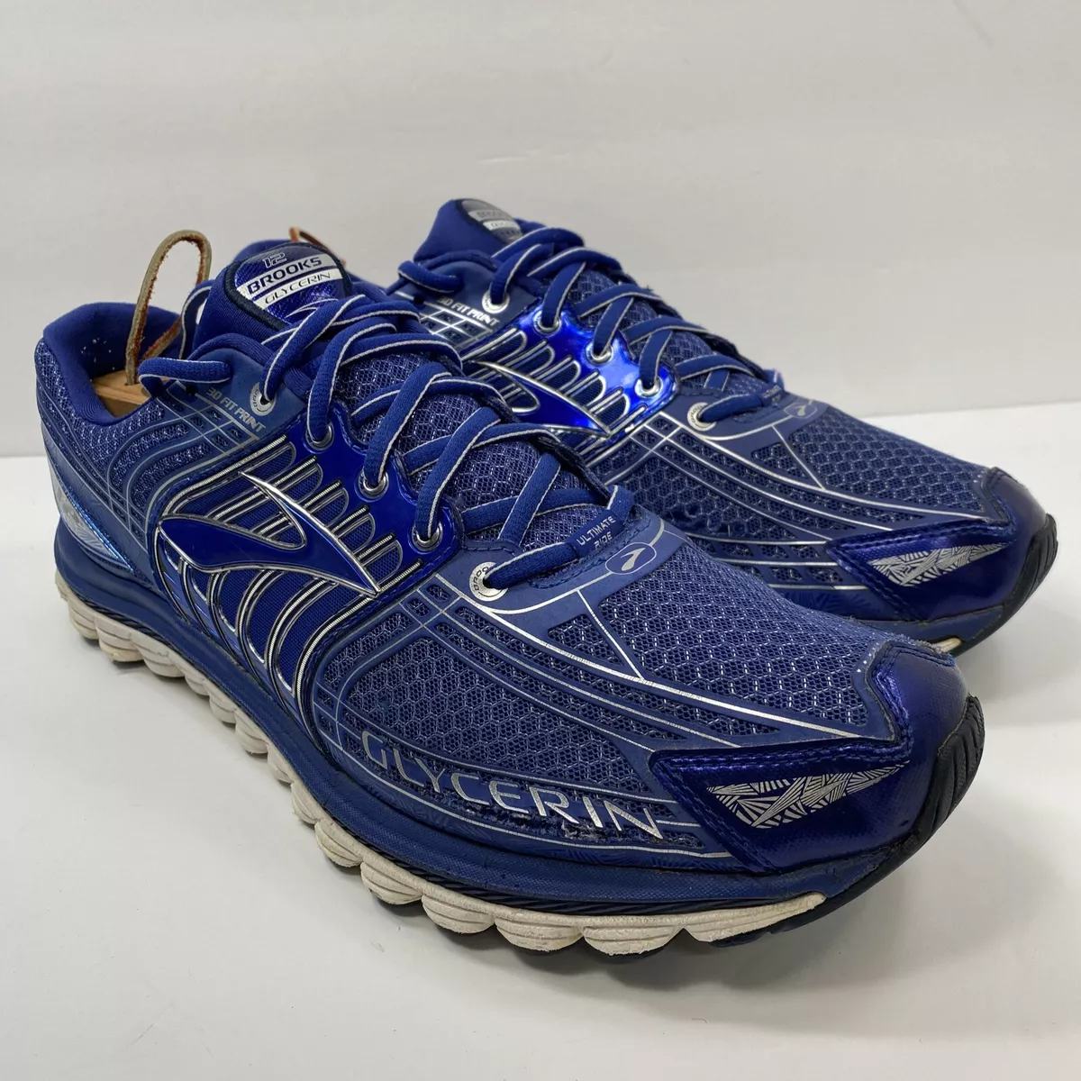 Brooks Glycerin 12 Men Sz 13 Blue Running Shoes Sneakers Lace Up