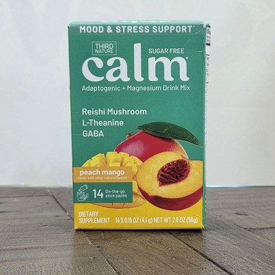 Third Nature Calm Drink Mix w/ Magnesium Glyc. Peach Mango Flav. 14 Stick Packs