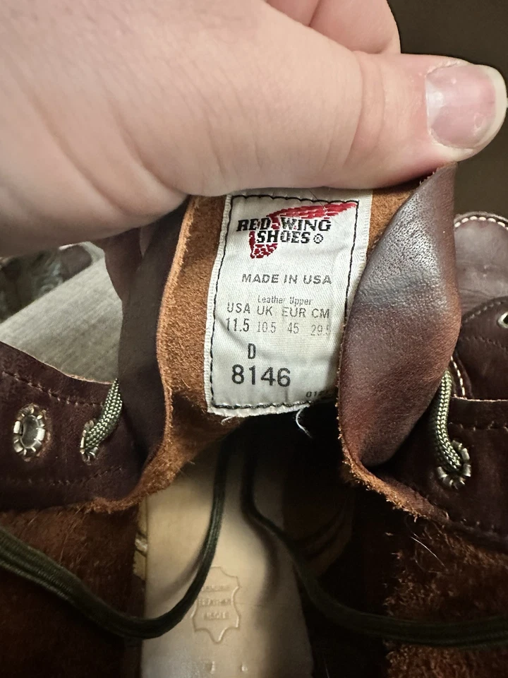 Red Wing Shoes Moc Toe Heritage Roughneck 8146 Briar Oil Slick. 11.5D - Image 4 of 4