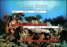 Hoja de estampillas de San Vicente y las Granadinas 2015 arrecifes de coral MNH #30853