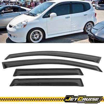 Fits 07-08 Honda Fit GD3 Acrylic Window Visors Rain Sun Guard Deflector 4Pcs Set