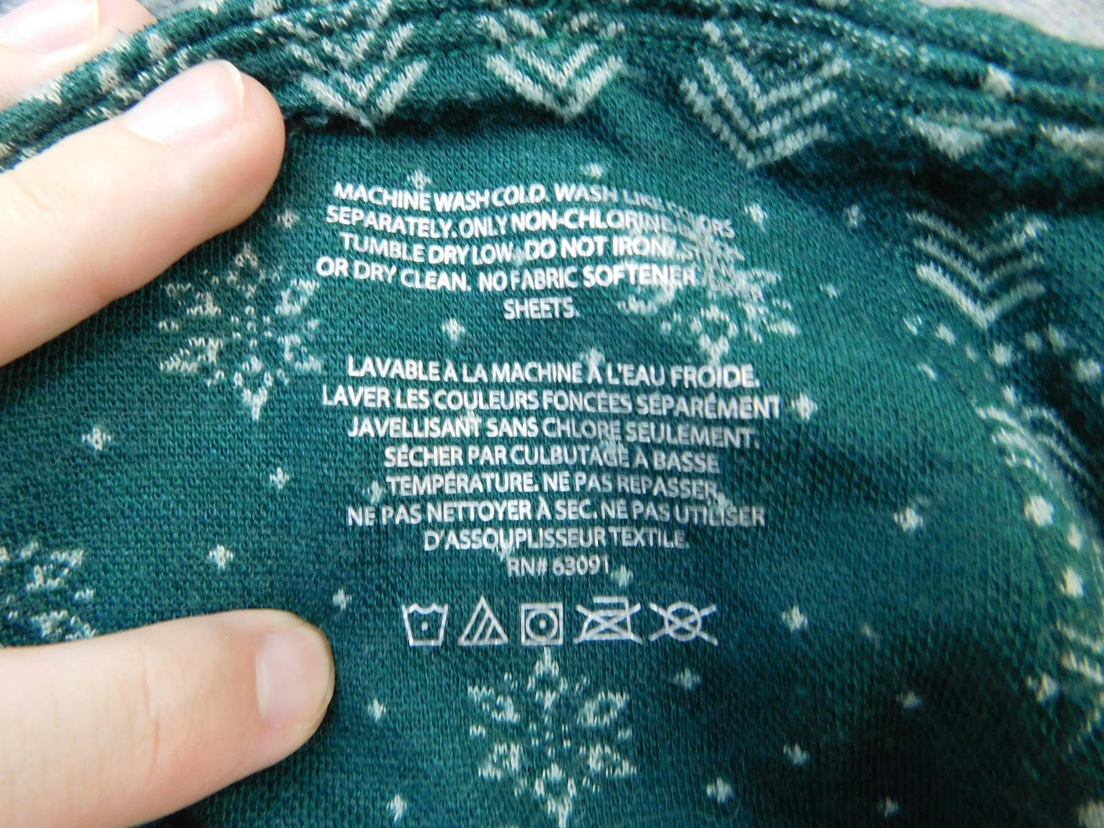 Terramar Merino Woolskins Base Layer Set Mens XL Green Snowflake Thermal