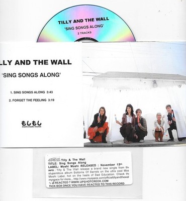 TILLY AND THE WALL - sing songs along      - CD - 2 track promo