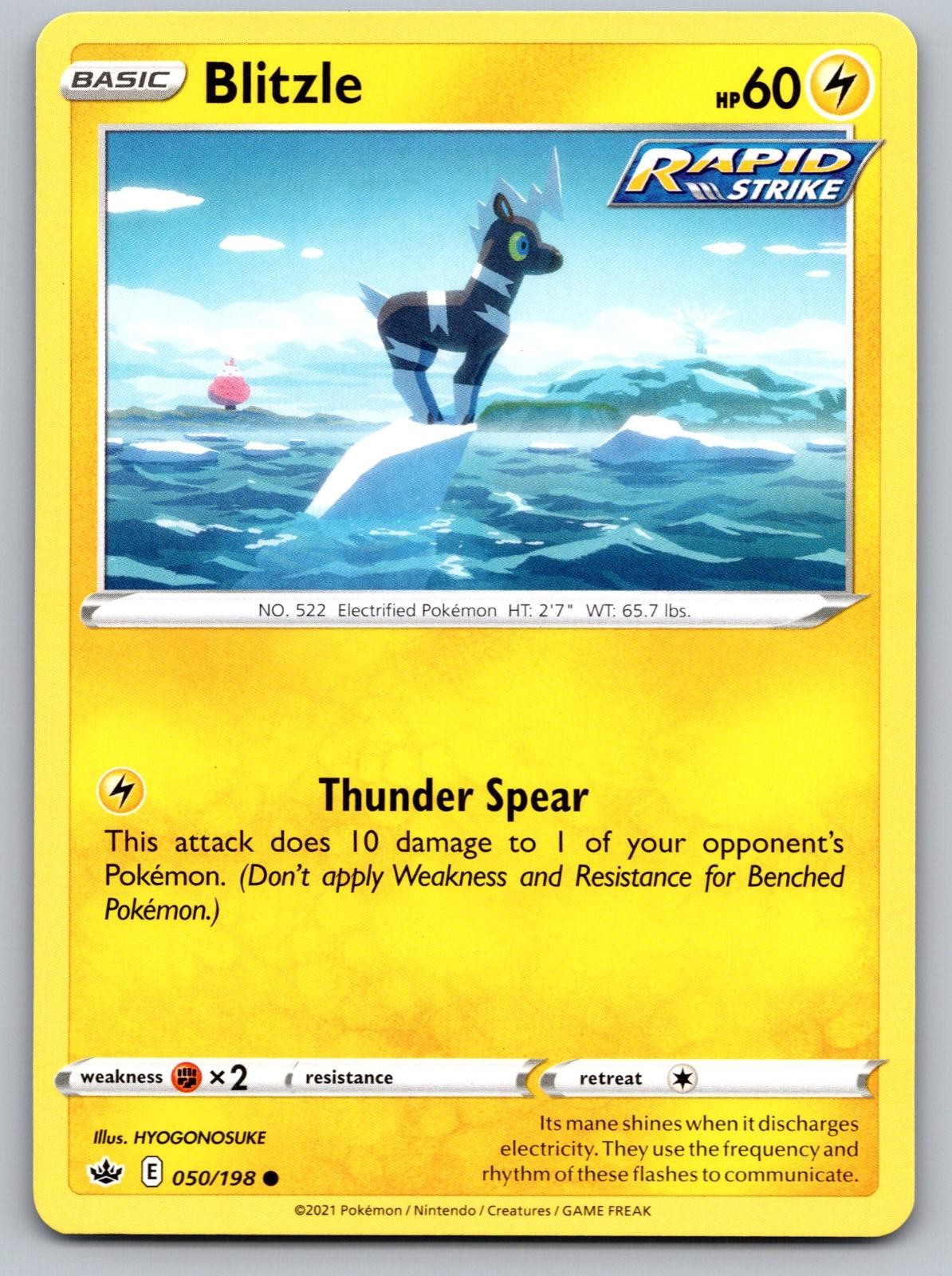 Blitzle 050/198 Common Chilling Reign Pokemon Near Mint