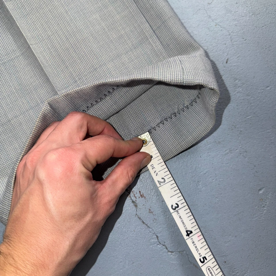 1960s 1970s VTG Mens 2 PC Suit 42 Jacket Coat Pants Gray Union Wool Rockabilly - Image 4 of 4