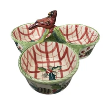 Tracey Porter Serving Bowl The Winterland Collection Cardinal Christmas