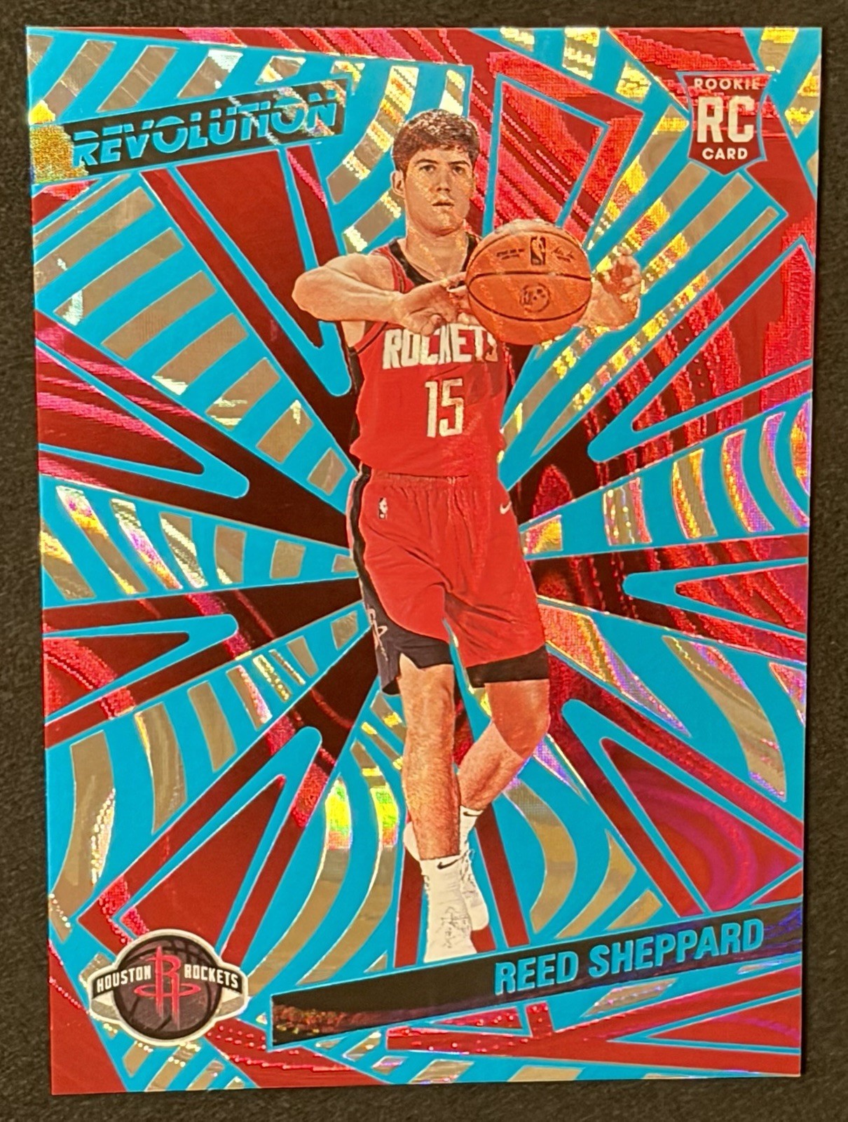2024-25 Revolution - #145 Reed Sheppard Rookie Card - Teal Swirl 15/49! # Match!
