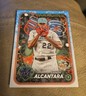 2024 Topps Holiday #H11 Sandy Alcantara Miami Marlins Baseball Card