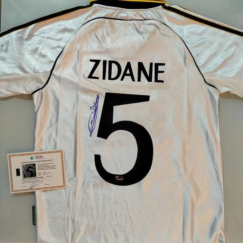 Zinedine Zidane Signed Autographed Real Madrid FC Soccer Jersey #5 COA