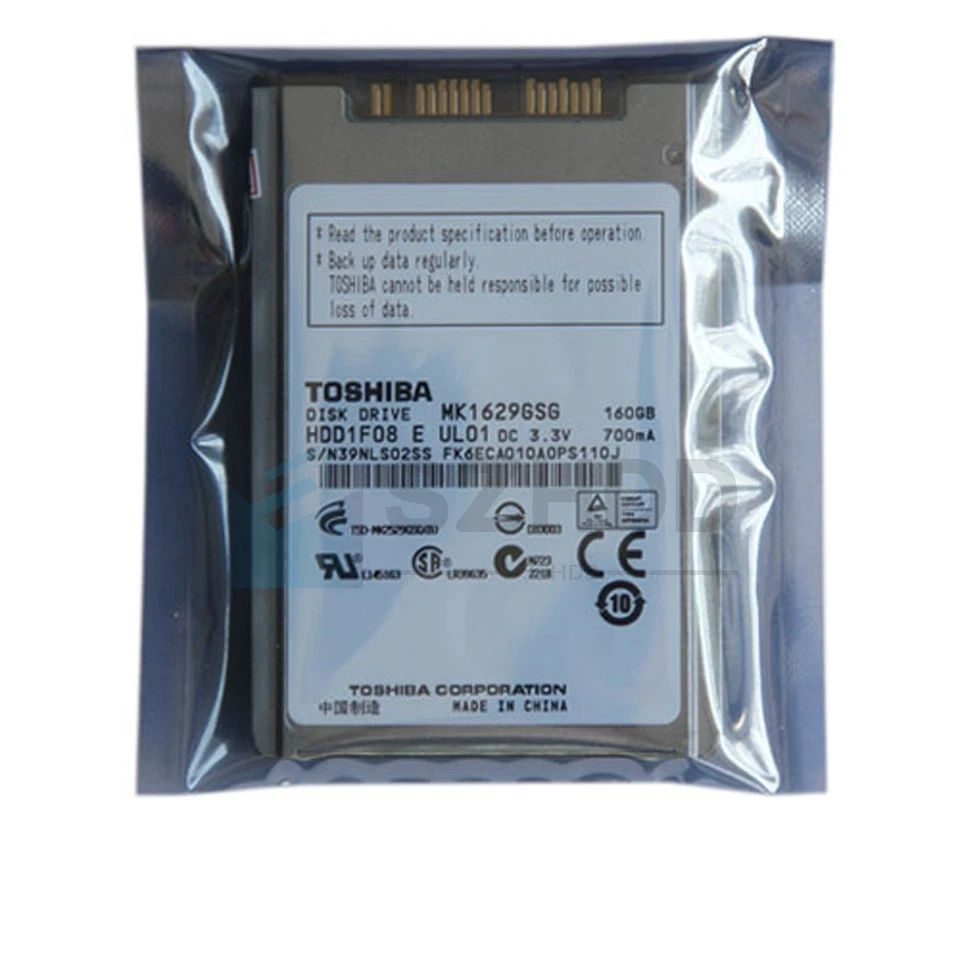 1.8" Toshiba MK1629GSG 160GB Hard Disk Drive For thinkpad X300 X301 T400S W510 - Image 2 of 4