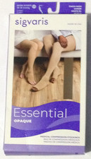 SIGVARIS Essential 862WLSO66/R Open Toe Compression/Thigh High LS-Large/Short 