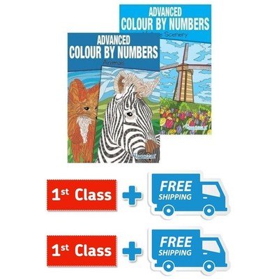 Advanced Colouring Books Colour By Numbers Colouring Book Relaxing A4