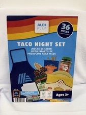 Aldi TACO NIGHT SET 36pc Grocery Dinner Food Kids Toy Pretend Play Set NEW