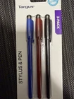 Targus AMM0601TBUS Antimicrobial Stylus & Pen (3 Pack) -  Black, Red, Blue