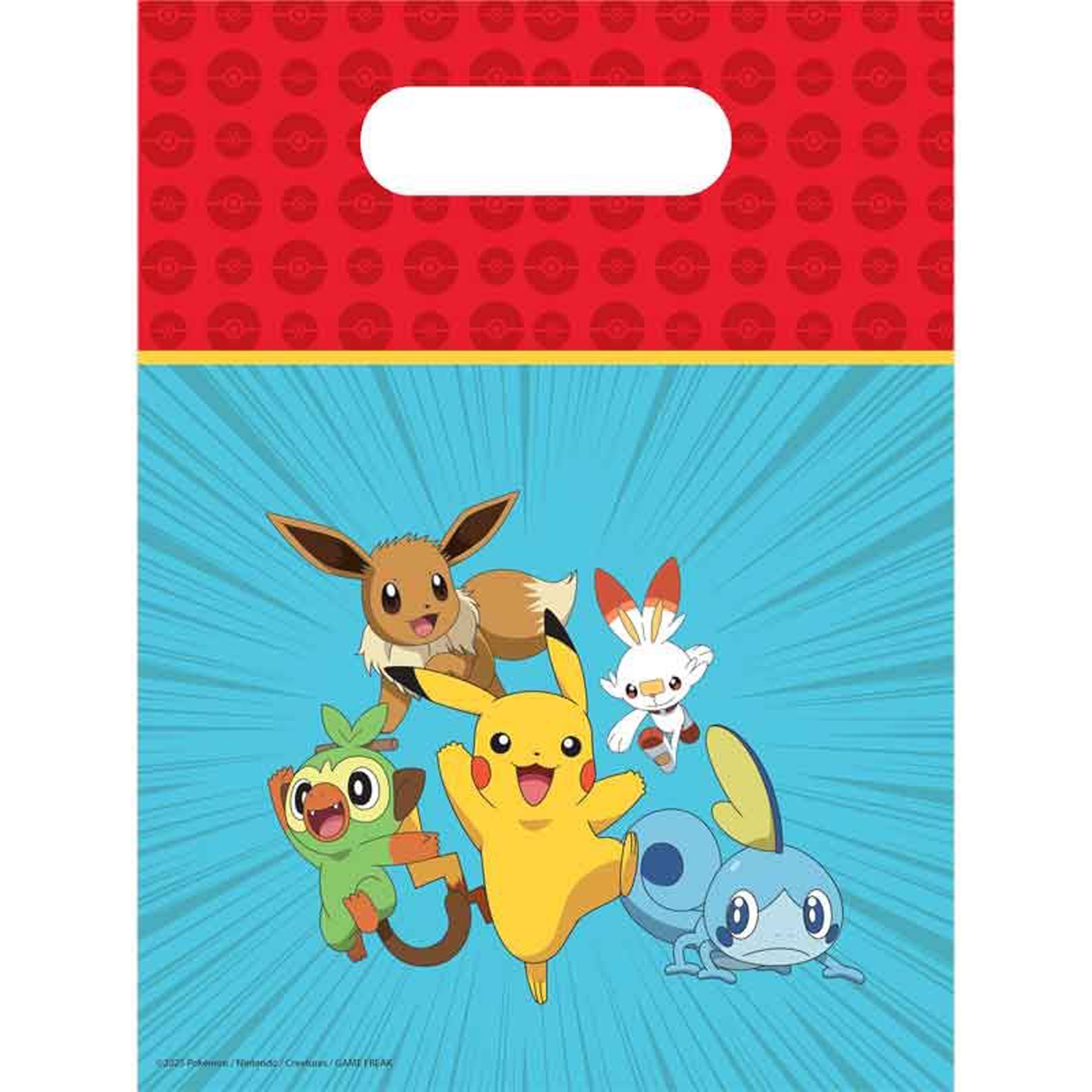Pokémon Party Bags – Treat Loot / Favour Bags – Pack of 6 – Kids Birthday Party