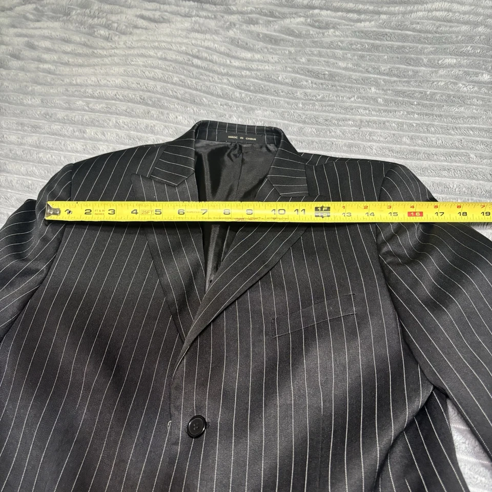 Stanley Blacker 2 piezas RN 58217 blanco rayas negro chaqueta y pantalón Foto 2 de 4