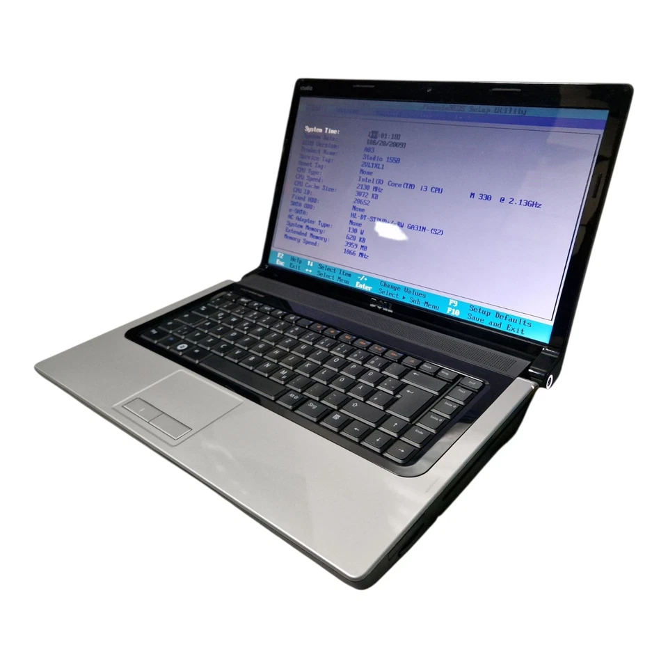 Dell Studio 1558 – Intel Core i3–15,6 " - 4 GB RAM - Senza Festplatte- Rotto - Immagine 4 di 4