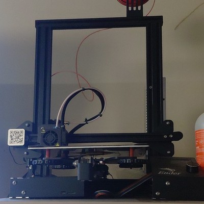 Ender Ender 3 FDM 3D Printer with Red Filament, High Precision Desktop Printing