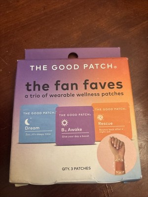 The Good Patch- Fan Faves Set- Plant-Based Vegan Wellness Patches - 3ct *NEW*