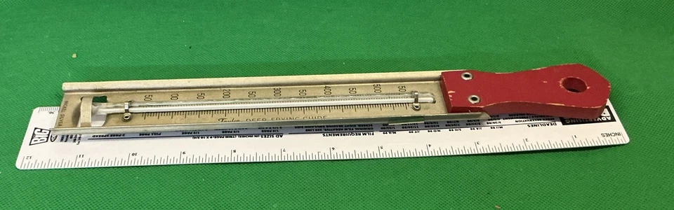 Termômetro vintage Taylor guia de fritura profunda medidor de temperatura cabo vermelho - Imagem 3 de 4