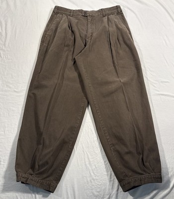 Vintage 90s Patagonia Pleated Canvas Trail Pants Adjustable Button Cuffs Women s
