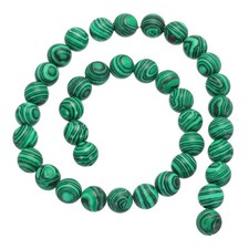36 Pcs Natural Stone 10mm Malachite Beads Gemstone Beads for Jewelry Making