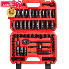 96-Piece 3/8" Drive Impact Socket Wrench and Bit Set, SAE