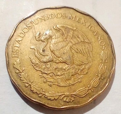 50 Centavos 1992 Mexico Coin Aztec Anillo de la Aceptación Piedra del Sol