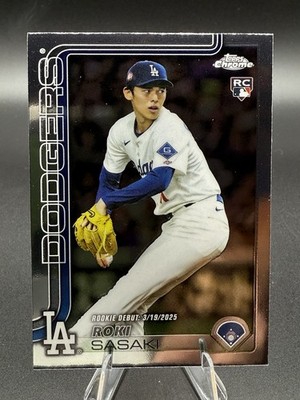 2025 Topps Chrome Update Roki Sasaki #USC73 Rookie Debut Dodgers RC 2726mc