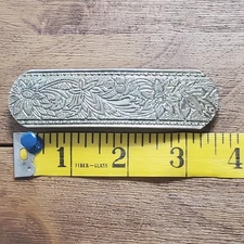 Vintage Hair Barrette Clip Arts Craft Style Korea Tooled Flower Pattern Gift 