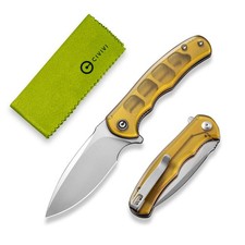 CIVIVI Mini Praxis Pocket Knife for EDC, Folding 3", Translucent Amber