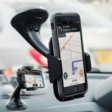 Car Phone Holder Suction Mount Adjustable GPS Stand 53-90mm 360 Degree