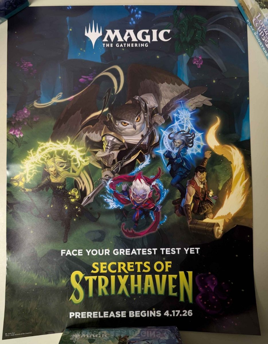 Magic: The Gathering EXPERT LEVEL ポスター SECRETS OF STRIXHAVEN POSTER 18x24 NEW promotional MTG Magic the