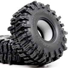 2pcs 1.0 Tires 64 25mm Soft Sticky Mud Slingers Tyres For RC Crawler 1/24 A...
