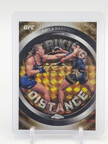 KAYLA HARRISON 2026 TOPPS CHROME UFC STRIKING DISTANCE GOLD GEOMETRIC /50 Q7288