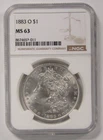 1883 O Morgan Dollar NGC MS 63