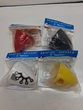Carl Goldberg 3" Snap On Spinner Lot Of 4  Red,yellow,black,and White